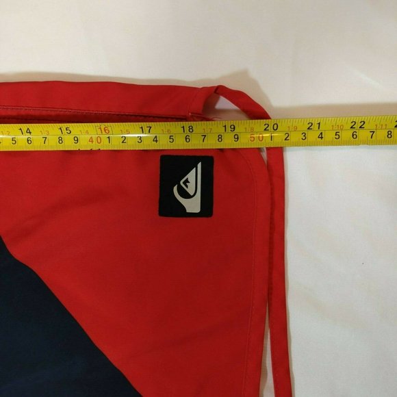 Quicksilver Navy Red Board Shorts Size 36 - Picture 10 of 11